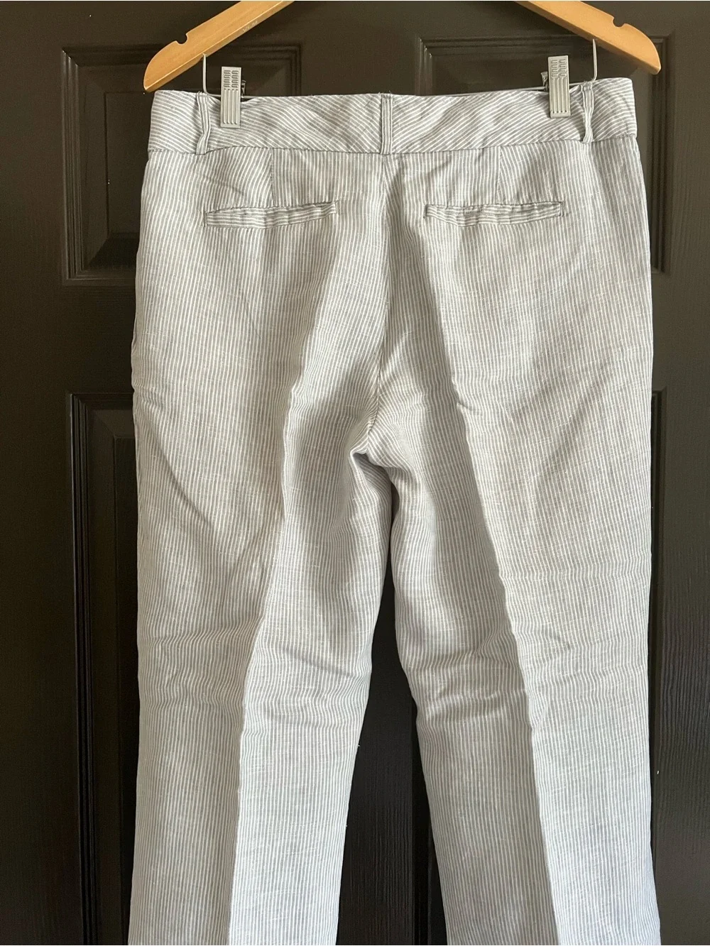 Banana Republic Light Gray stripes linen Pants